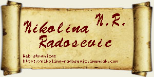 Nikolina Radošević vizit kartica